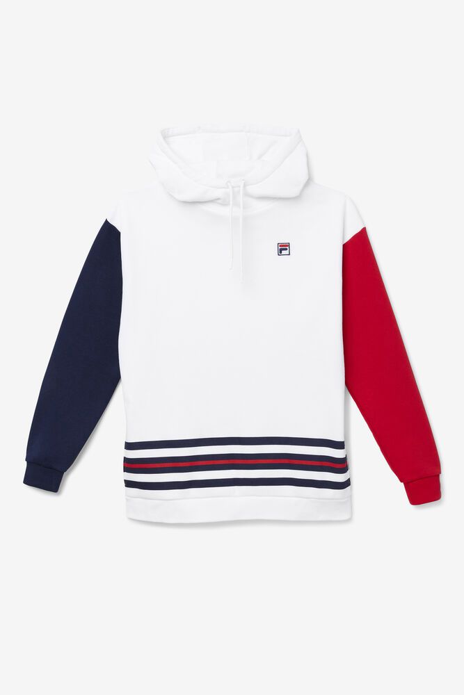 Fila Hoodie Womens White/Navy/Red Indu - Ireland 16790-GCBD